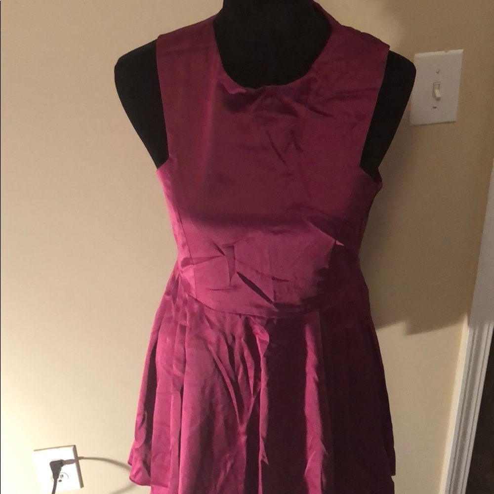 Paper heart megenta dress. Sleeveless